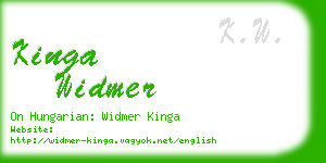 kinga widmer business card